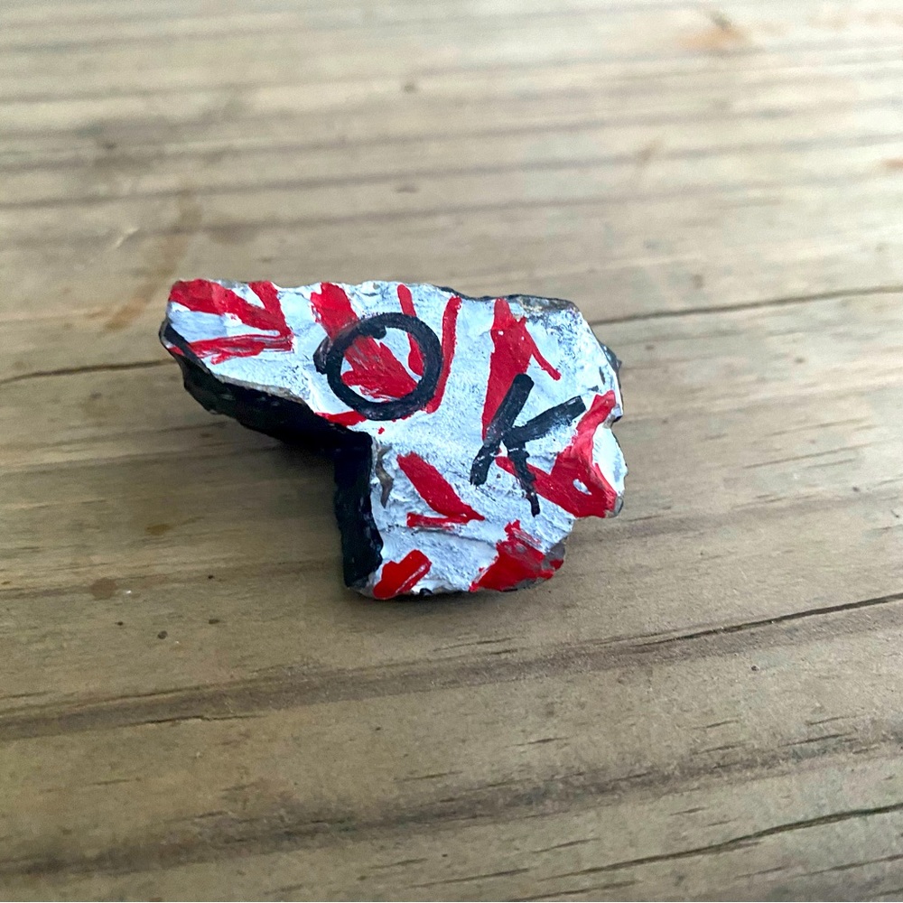 Oklahoma hand painted rock